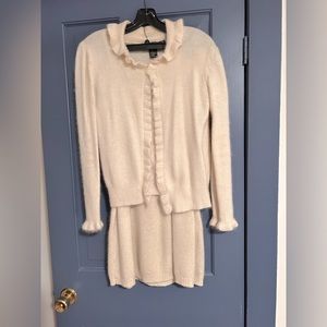 Beautiful white Lambswool 3 Piece Dress Ensemble